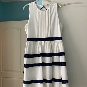Large White and Navy C Luce Dress